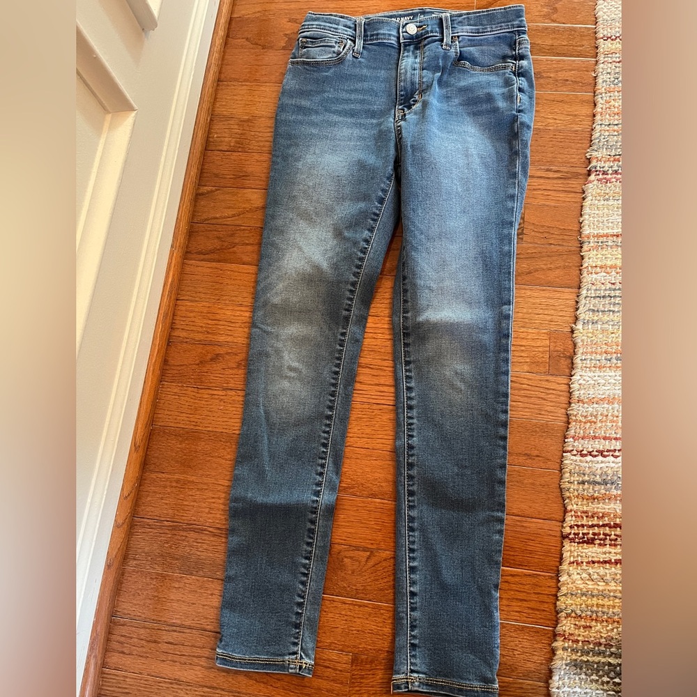 Old Navy Girls Rockstar Jeggings Size 12, High-Rise Medium Wash